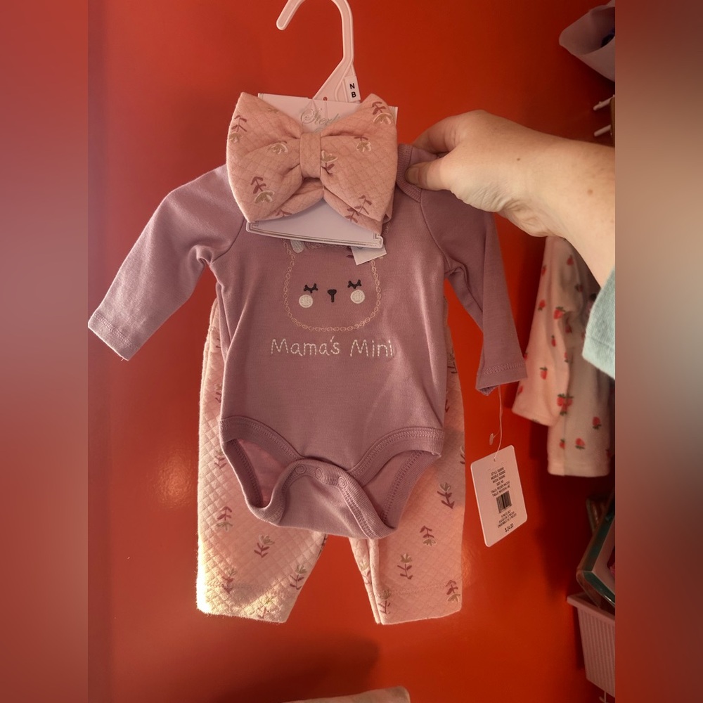 Pink Baby Outfit Set with Embellishments